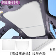 桐汝壁法茲瑞阿維塔06天窗遮陽簾專用天幕防曬板冰晶全景遮陽擋隔 天窗遮陽簾【麂皮絨款】/淺灰色2件套