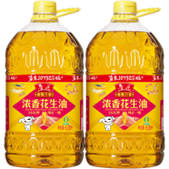 魯花 食用油 香飄萬家5S物理壓榨一級(jí)花生油6.09L*2套裝