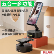 三合一藍(lán)牙音響f無線充電器蘋果華為手機(jī)充電寶可折疊旋轉(zhuǎn)通用 五合一【無線充+藍(lán)牙音響+USB播放+充電寶+支架