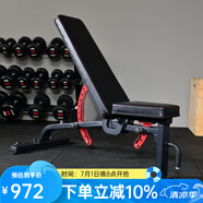 馬西（MASSFIT）多功能仰臥板啞鈴凳臥推凳飛鳥凳健身椅仰臥起坐板家用健身器材 MAB-B黑紅