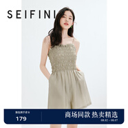 詩凡黎（'SEIFINI）【商場同款】甜酷2023夏新款女質(zhì)感設(shè)計(jì)褲3E6291271 灰綠 M 160/84A