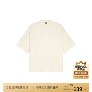 BODYDREAM索羅娜涼感短袖男夏季重磅破洞情侶裝t恤五分袖休閑上衣 杏色 （破洞版） XL