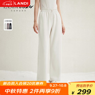 藍地cozy無(wú)壓舒適系列四面彈輕運動(dòng)直筒休閑褲女秋冬新品 梨花白 M