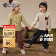 貝肽斯兒童褲子秋冬加絨加厚新款衛(wèi)褲男童女童寶寶保暖休閑長褲 灰色 80 cm