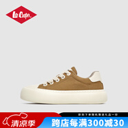 LEE COOPER帆布鞋男2025夏季新款戶(hù)外輕便透氣軟底厚底增高休閑鞋運動(dòng)鞋男 黃色 44
