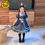 G.DUCKKIDS小黃鴨兔子警官朱迪女童連衣裙春秋裝2025新款洋氣小女孩公主裙 單裙子 90 建議1~2歲【 80-90cm】