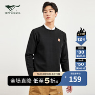 七匹狼【不易變形】長(zhǎng)袖T恤男圓領(lǐng)男裝衣服上衣時(shí)尚體恤衫 001(黑色) 1D1D50601035 XL /175/92A
