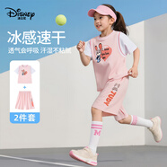 迪士尼兒童裝男女童夏裝速干運(yùn)動(dòng)套裝寶寶夏季童裝女兩件套2025年新款