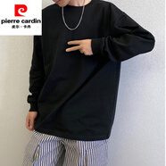 皮爾卡丹高端2022秋冬季新款潮牌撞色針織衫毛衣男痞帥感休閑百搭長(zhǎng)袖上衣 搭配黑色長(zhǎng) L