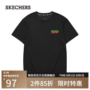 斯凱奇（Skechers）男女同款舒適T恤L224U060 棉花糖白/0074 M