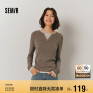 森馬（Semir）森馬毛衣女短款假兩件含羊毛針織衫24冬新款保暖內(nèi)搭109724107015