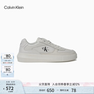 Calvin KleinJeans【七夕禮物明星同款】25春夏男士ck厚底運動(dòng)鞋板鞋YM01327 0K4-月光白 41