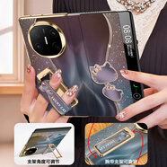 宜客愛(ài)【進(jìn)口小羊皮】適用華為matex7手機殼matex6旋轉腕帶支架折疊屏保護套女生新款鏡頭全包防摔超薄 【 琉金幸運貓暗紫】隱形腕帶+金屬支架+智能視窗 華為 Mate X6