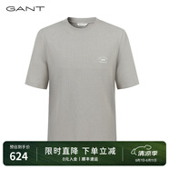 GANT/甘特秋季新款男士簡(jiǎn)約純色印花圓領(lǐng)短袖T恤G1243M50002 270-卡其色 M