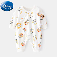 迪士尼（Disney）新生兒嬰兒衣服春秋連體衣秋季薄款0一3月哈衣蝴蝶衣長(zhǎng)袖寶寶秋天 白色(小黃人造型連體) 52cm