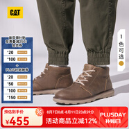 CAT卡特馬丁靴工裝靴男鞋牛皮休閑通勤新復(fù)古回潮高幫皮靴P725612 淺褐色 41