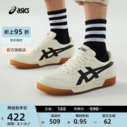 亞瑟士ASICS男鞋女鞋運動休閑鞋復古籃球鞋百搭板鞋 COURT MZ 米白色/黑色 42