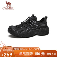 駱駝（CAMEL）云山網(wǎng)面戶外徒步登山休閑丑萌鞋情侶七夕 G15S076106 黑色 42