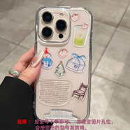 迅炫可愛貓咪貼紙適用vivoS30/S20Pro手機(jī)殼Y300i保護(hù)套X200PROmini女X100Ultra新款S19/18/17防摔Y78X 大孔IMD光油-淺粉底色-立體雪人貼紙 vivo Y