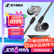 森海塞爾（Sennheiser）IE900/IE600/IE300旗艦級HIFI高保真超寬單動(dòng)圈單元可拆卸MMCX掛耳式耳機 高保真發(fā)燒有線(xiàn)耳機耳塞 IE900+山靈UA4銀色 便攜耳放