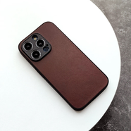 如瑋【純色】適用于于iphone16pro手機保護殼真皮蘋果15max男士14 墨綠（帶磁吸） iPhone13