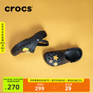 CROCS卡駱馳洞洞鞋貝雅男鞋女鞋輕便耐磨一腳蹬拖鞋休閑鞋|10126 黑色-001 45 (290mm)