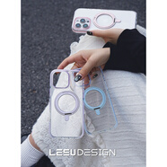 立優(yōu)蘋果iPhone16promax旋轉(zhuǎn)磁吸支點(diǎn)支架手機(jī)殼iphone15pro簡(jiǎn)約透明硬殼防摔耐磨保護(hù)套 支架磁吸款絕絕紫 iPhone 15 Pro