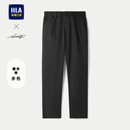 海瀾之家（HLA）休閑褲男裝春秋季輕商務(wù)經(jīng)典YKK拉鏈斜插口袋舒適耐穿男士長(zhǎng)褲子 黑色3L 32 /175建議63-67kg