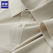 羅蒙（ROMON）冰絲無(wú)痕polo衫男短袖夏季新款商務(wù)休閑翻領(lǐng)彈力大碼T恤上衣薄款 杏色 【冰絲無(wú)痕】 4XL 【建議體重180-200斤】