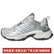 阿迪達(dá)斯 （adidas）SHADOWFEVER復(fù)古跑鞋簡(jiǎn)約舒適耐磨減震回彈低幫休閑跑步鞋男女款 淺灰/深灰/晶白 38.5