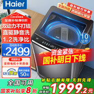 Haier海爾洗衣機全自動波輪10公斤直驅(qū)變頻洗衣機國家補貼一級能效雙動力防纏繞大神童除菌 海爾統(tǒng)帥 【云溪旗艦】10kg直驅(qū)雙動力+防纏繞+精華洗