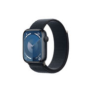 Apple/蘋果 Watch Series 9 智能手表GPS款45毫米午夜色鋁金屬表殼 午夜色回環(huán)式運動表帶 MR9C3CH/A