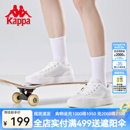 卡帕（Kappa）板鞋新款情侶男女飛織運(yùn)動(dòng)鞋低幫休閑鞋透氣小白鞋 韓國(guó)白-012 42