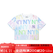 MLB 男女情侶T恤純色圓領(lǐng)長(zhǎng)袖簡(jiǎn)約百搭上衣TSM06/TSX01 紐約洋基隊(duì)_米白色TSM00 XS