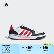 adidas ENTRAP休閑低幫運動板鞋少年感復古籃球鞋男女阿迪達斯 白/黑/紅JP9962     42.5