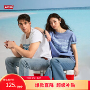 Levi's李維斯25年春夏新款男士雙馬印花潮流休閑針織圓領短袖T恤 白色 004IU-0000 L
