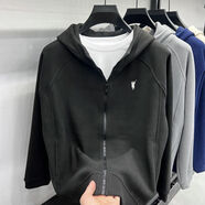 POLO SPORT拉夫勞倫保羅男士羊毛呢外套秋冬款拉鏈外套連帽衛(wèi)衣寬 24202黑色 L -建議90-125斤