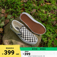 VANS范斯官方 經(jīng)典款Slip-On黑白棋盤格經(jīng)典一腳蹬鞋帆布鞋低幫 黑白棋盤格 37