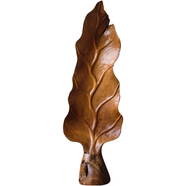 慕芮雅印尼原裝進(jìn)口樹(shù)葉根雕擺件軟裝實(shí)木裝飾品柚木木雕手工藝品 若奈樹(shù)葉擺件（印尼原裝進(jìn)口）