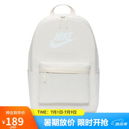耐克NIKE男女雙肩包 NK HERITAGE BKPK 休閑包DC4244-104白 MISC