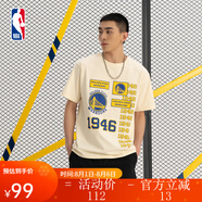 NBA官方-【限時(shí)秒殺】勇士休閑潮流圓領(lǐng)男女短袖運(yùn)動(dòng)純棉寬松T恤上衣 勇士隊(duì)-休閑運(yùn)動(dòng)T恤 3XL