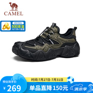 駱駝（CAMEL）【云山】網(wǎng)面戶外徒步登山休閑丑萌鞋情侶 G15S076106 淺綠/黑 39
