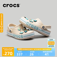 crocs卡駱馳洞洞鞋貝雅卡駱班輕便耐磨一腳蹬休閑鞋|205089 冬日白/彩色-1LI 41 /42(260mm)