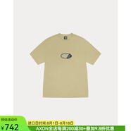 STUSSY短袖圓領(lǐng)T恤圓形LOGO男女同款棉質(zhì)半袖寬松簡(jiǎn)約時(shí)尚潮牌1905134 Elm黃色 S (胸圍99cm)