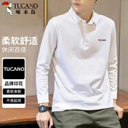 啄木鳥（TUCANO）長(zhǎng)袖T恤男春秋季潮流百搭翻領(lǐng)polo打底衫舒適透氣休閑上衣服男裝