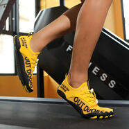 暢影室內運動(dòng)鞋男女健身房居家專(zhuān)用跳繩跳操鍛煉瑜伽鞋涉水沙灘趕海鞋 黃色057 40