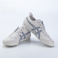 Onitsuka Tiger鬼?；\灰全牛皮一腳蹬男女鞋休閑鞋B0 淺灰 41.5