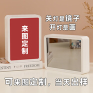時鳥鏡子燈光畫來圖定制開燈照片鏡面小夜燈diy創(chuàng)意動漫生日禮物相框 升級高端充電款 -來圖定制()聯(lián)系發(fā)圖