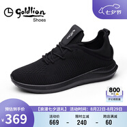金利來(lái)（Goldlion）男士時(shí)尚舒適透氣輕質(zhì)休閑鞋591820407APQ-黑色-38碼