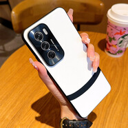 羽唐（YUTANG）oppoReno12皮質(zhì)拼色手機(jī)殼防摔保護(hù)套 【宣白】 OPPO Reno12【成品】